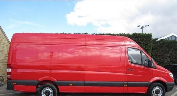 Red removals van operated by Man and Van Hounslow, providing local and long-distance moving services across Hounslow and West London.