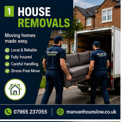 Professional house removals service by Man and Van Hounslow helping customers move home safely and efficiently throughout Hounslow and West London.