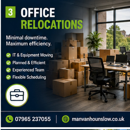 Office Relocations Hounslow by Man and Van Hounslow