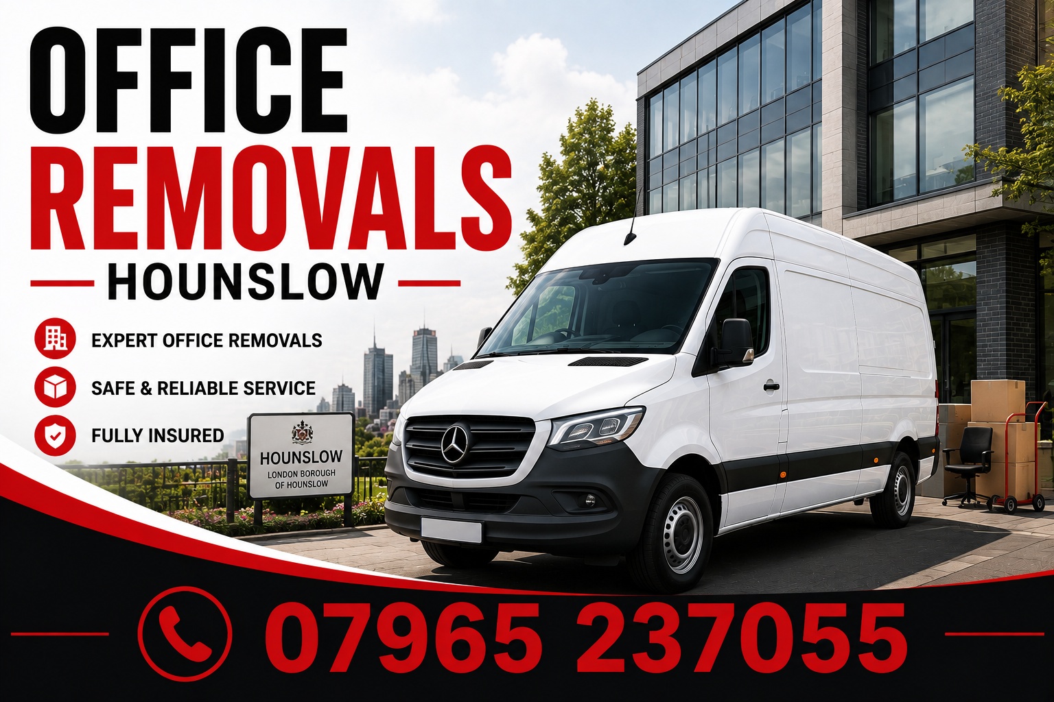 Office removals Hounslow man and van service
